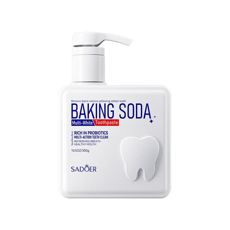 Pump Toothpaste SADOER Baking Soda Probiotics Clean Teeth Mouth Fresh