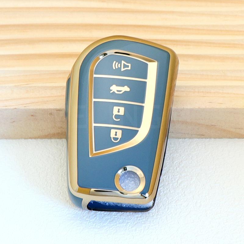 Car Key Fob Car Remote Cover Shell Case 2 3 4 Button For Toyota Hilux Corolla Highlander Rav 4 Yaris Camry Fortuner Protector