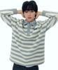 PLAC Rugby Striped Polo Shirt Grey