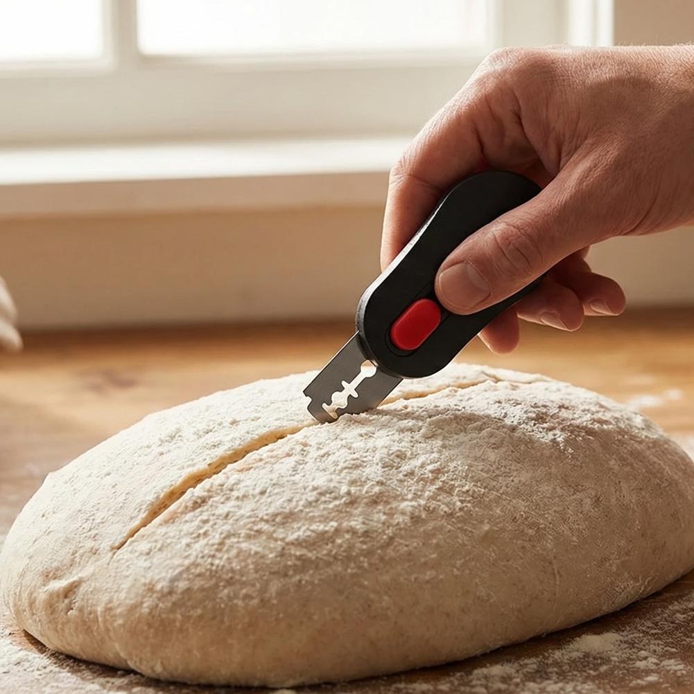 Magnetic Bread Trimmer Stainless Steel Retractable Bread Lame High Hardness Blade Refrigerator Magnet Kitchen Baking Tool Gift