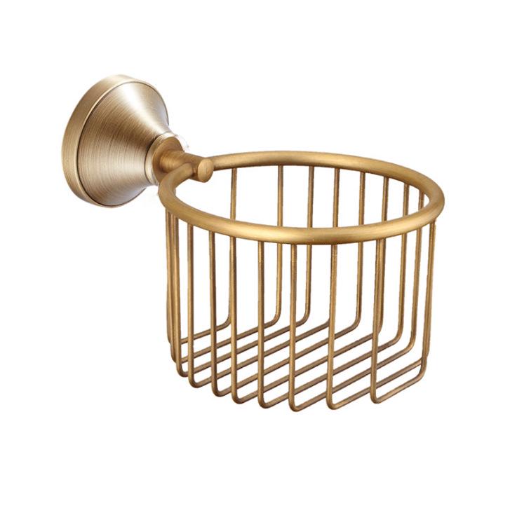 

Антикварный латунный набор для ванной в европейском стиле: вешалка для полотенец и полка для хранения