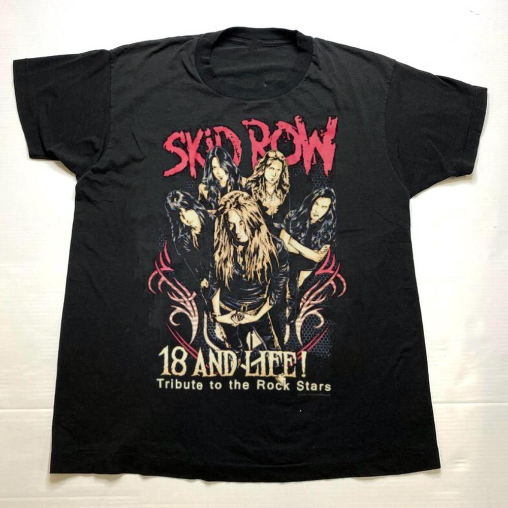 New Skid Row 18 In Life Unisex Short Sleeve Black Shirt S032 Unisex T-Shirt S