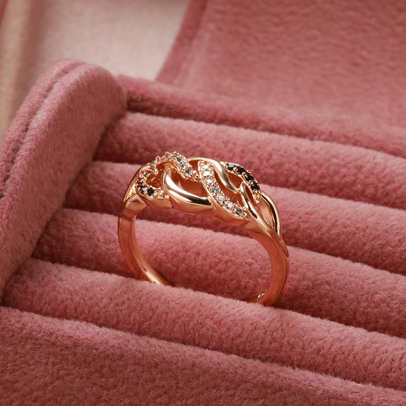 Kinel Black Cubic Zircon Women's Ring