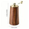 Acacia Wood Hand Crank Pepper Grinder, Manual Solid Wood Salt Spice Mill For Home Kitchen