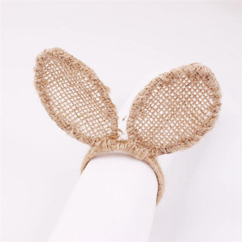 ABWR-6PCS Serviettenringe Osterhasenohren Serviettenhalter Serviettenringe Schnallen Esstischdekoration