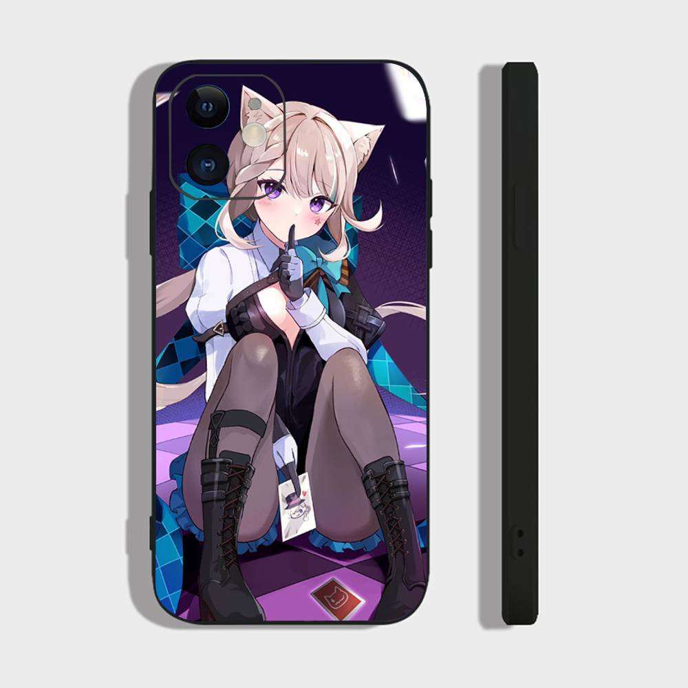 Lynette Anime Game Genshin Impact Phone Case For IPhone 17 Air 16 15 14 13 Pro Max 11 12 Black Silicone Cover