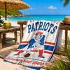 Patriots Team Spirit Beach Towel, Quick-drying, Easy to Care for, Suitable for Both Fitness and Beach Vacations,Sports Essential