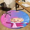 Masha and The Bear Pattern Round Rug, Indoor/Outdoor Mat, for Picnic, Gameroom, Bedroom, Office, Living Room, Home Decor Carpet, Birthday Gift