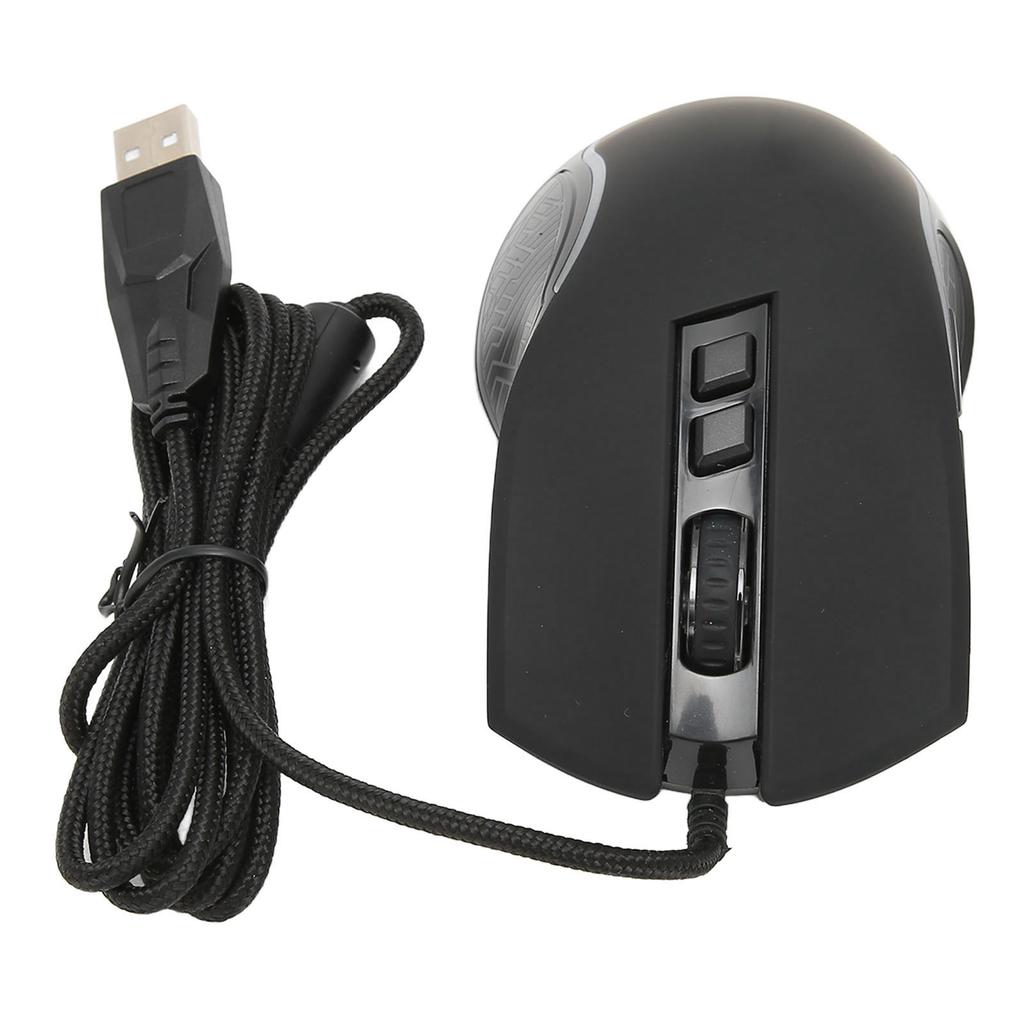 Gaming Mouse USB2.0 4 Adjustable DPI RGB Backlit Ergonomic Design Optical Sensor Laptop Mouse for Gaming Office Home