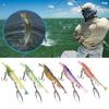 Fishing Lure Shrimp Swimbait Realistic Looking Vivid Color 360-Degree Rotating Sequins Pre-Rigged Fishing Jigs Fishing Bait