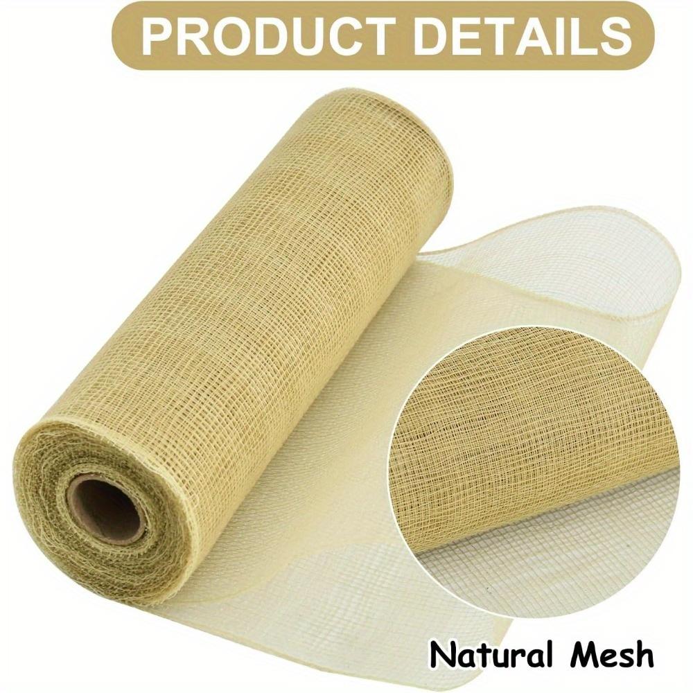 25cm Decorative 2 Rolls White Mesh Ribbbon Rolls Fabric Mesh For Mesh Wreath Supplies Front Door Wreath Crafts Tree Decor