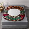 Bohemian Soft Brushed Bed Sheet Set 3Pcs Skin-Friendly Comfortable Fitted Sheet Pillowcase Bed Cover