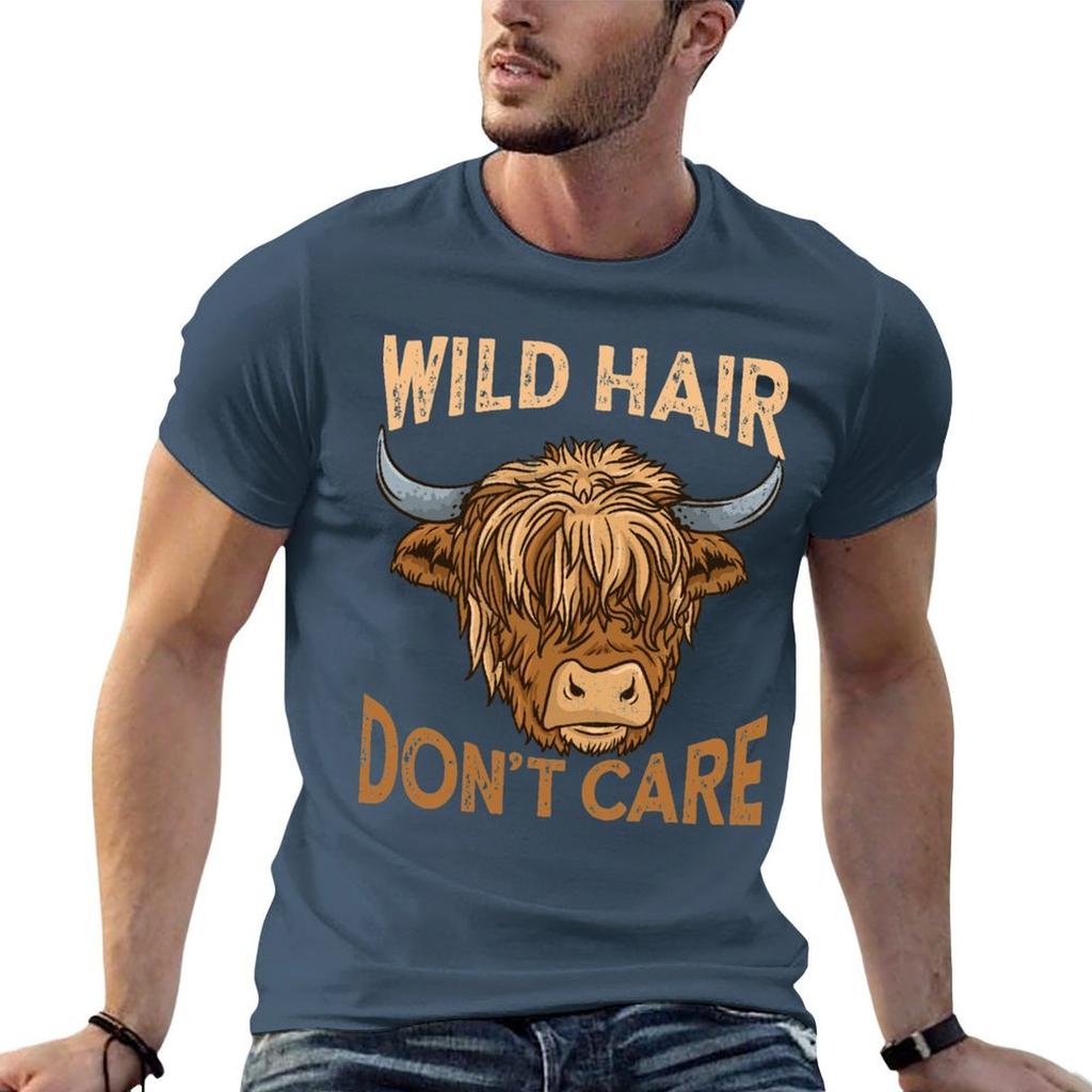 Vache Écossaise Bétail Fermier Écossais T-shirt Unisexe T-shirts Unisexe T-shirt Graphique Coton Unisexe T-shirt Anime T-shirt