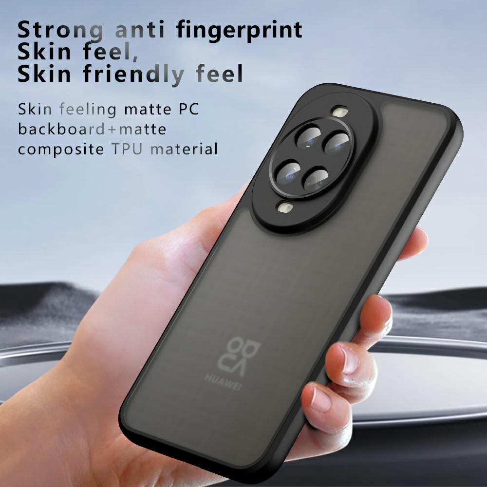 For Huawei Nova 14 Ultra 5G Case Skin-Touch TPU+PC Matte Phone Shell,Transparent Black