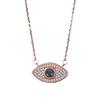 European and American Exaggerated Projection Jewelry, Collarbone Chain Inlaid with Diamonds, Devil's Eye Necklace, Collarbone Chain Jewelry