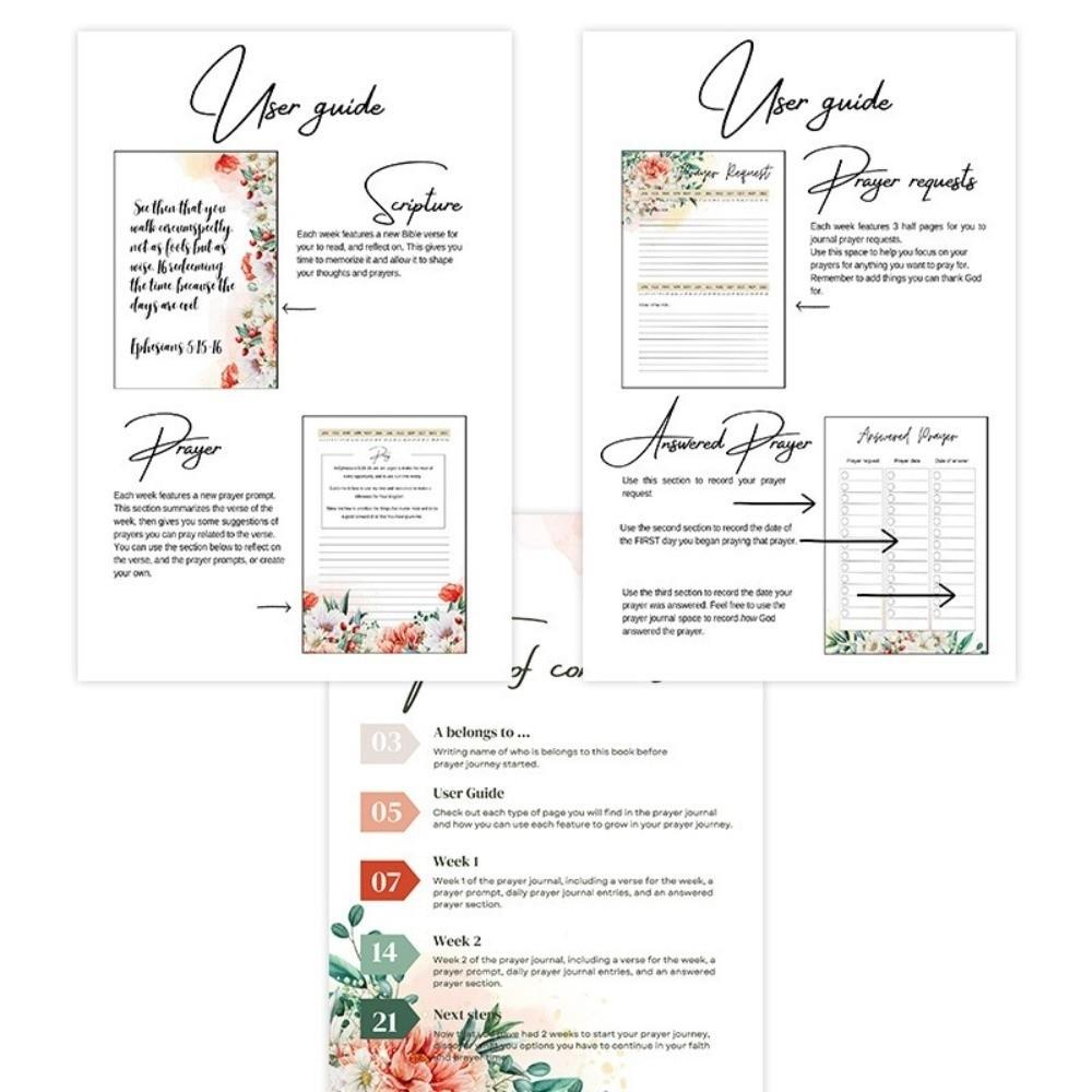 New Hot Spiral Bound The Bible In A Year Through Gods Word A 52-Week Study Spiral Bible of the Year Bible Diary Book for Women