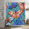 Colorful Butterfly Shower Curtain Water Resistant Fabric for Bathroom Decorations Perfect Gift Idea