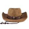 Meier Mixed color straw hat western cowboy straw hat outdoor sun hat