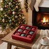 9Pcs Snowflake Painted Christmas Ball Ornaments Snowflake Christmas Ball  Home Party Decor