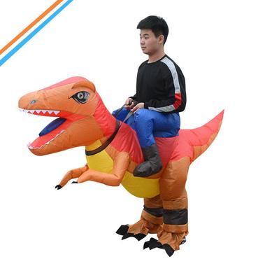 Halloween Fahrt Velociraptor aufblasbares Kostüm Tyrannosaurus aufblasbares Kostüm Cartoon Puppen Anzug Bühnenshow Party