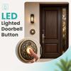 Antique Bronze Entry Call Push Button with Glowing Center, Front Door Bells Push Switches, Round Metal Trim, 5.6 Cm Accent for Covered Porch, Hallway,