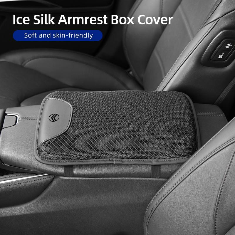 ASY1 Ice Silk Heightening Car Armrest Pad Breathable For Citroen C4 C3 C5 C1 C2 Berlingo Celysee Cactus Picasso Aircross Saxo
