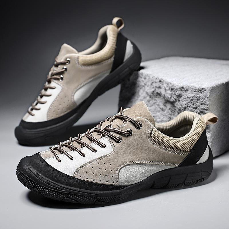 Large Size Popular Hiking Shoes Men's Suede Casual Outdoor Sports Shoes Four Seasons Breathable Travel Hiking Shoes