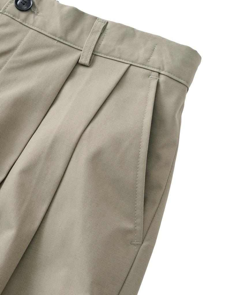 ANALOG MOOD Cotton Pintuck Banding Slacks (Khaki)