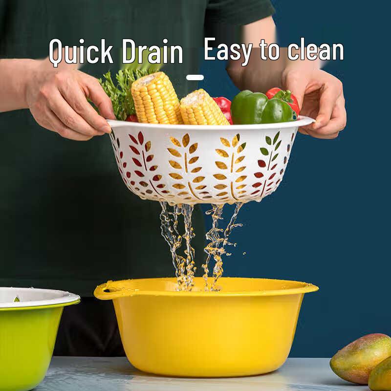 Chahua Nordic Double-Layer Plastic Drain Basket