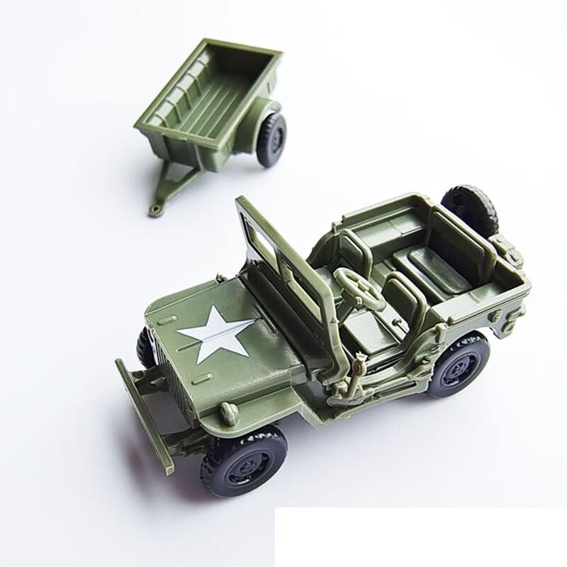 Longchan 4D Assembly 1/72 US Willys Jeep Model Set