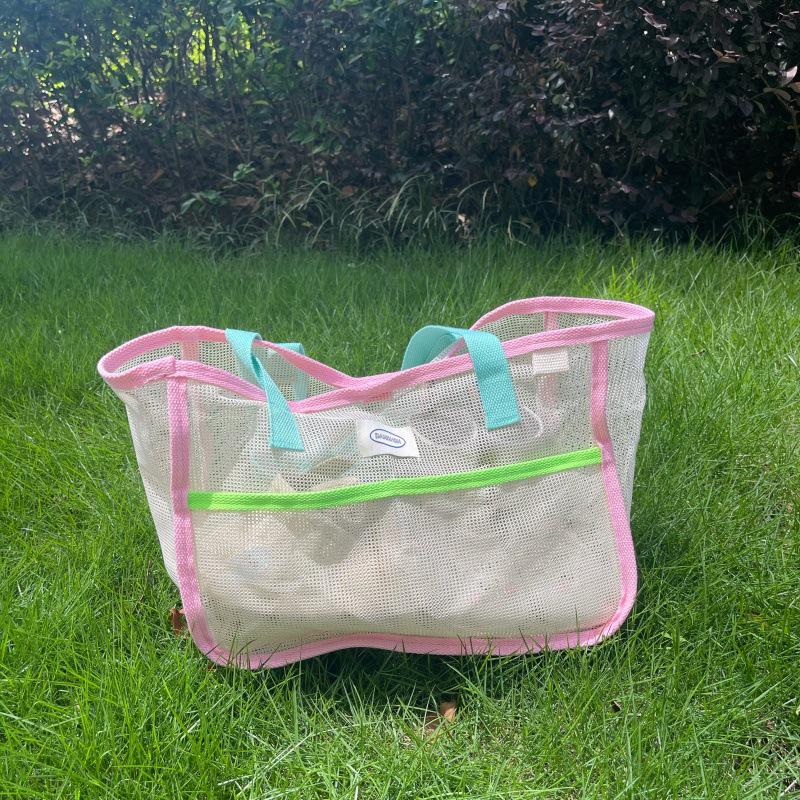 

Сетчатая сумка-тоут в корейском стиле, герметичная - Большая вместимость для пляжа, душа, путешествий и плавания