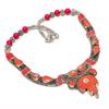 Vintage Nepali Tibetan Buddhist Necklace Natural Coral 18" Ethnic Jewelry NN 689