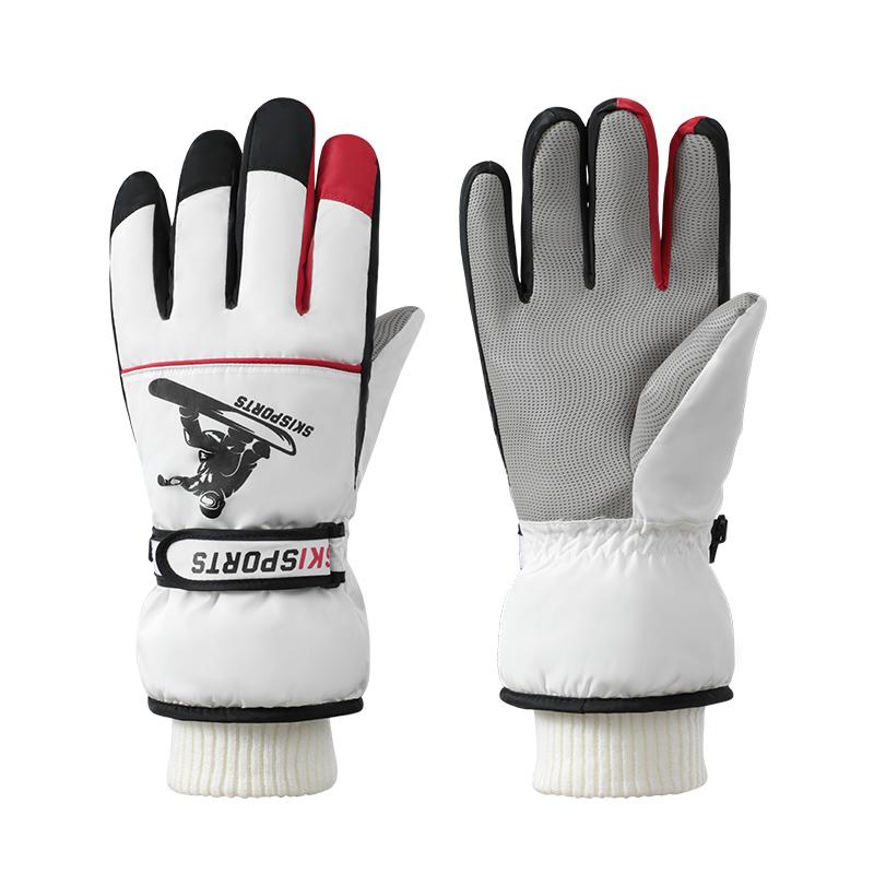 Outdoor Waterproof Touchscreen Fashion Adjustable Custom Men Sports Snowing Winter Ski Gloves