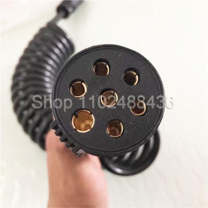 Truck Trailer Cable Semi-trailer Connection Cable 7-core Spiral Cable Assembly Power Reel Trailer Breakaway Electrical Plugs