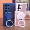 Applicable to Samsung S25Ultra skin-sensitive magnetic mobile phone case rotating bracket S24FE matte A07 anti-drop protective cover