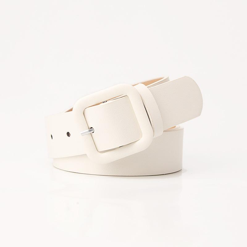 The New Simple and High-end Women's Square Buckle Candy-colored Versatile Decorative Belt Is Fashionable and Elegant for Women