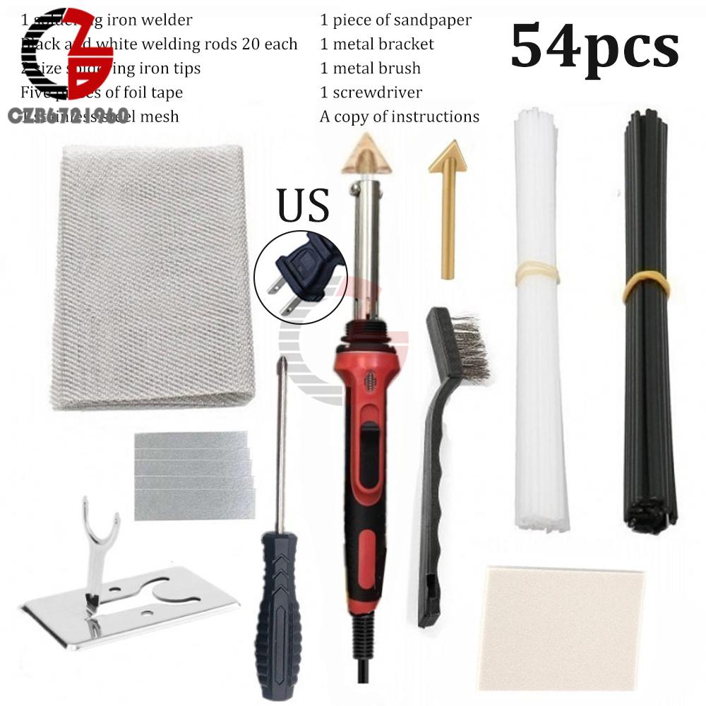 Plastic Soldering Iron AC 110V 220V Welding Welder for Bumper Kayak Repair with Rod Tips Wire Mesh Tin Wire US EU Plug 50Hz 60Hz