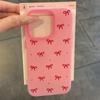 Custodia per Telefono Opaca con Stampa Fiocco Rosso Carino per iPhone 17 Air 16 15 14 13 12 11 Pro Max X XS XR 7 8 Plus 16E SE2 Cover Antiurto