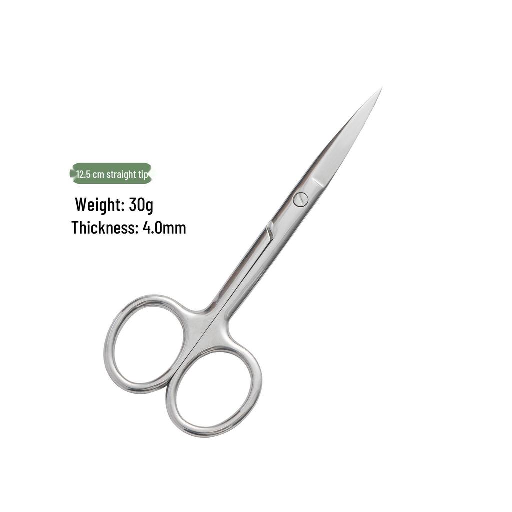 14cm Stainless Steel Curved & Straight Thickened Scissors for Lab, Beauty, Suture, and Gauze