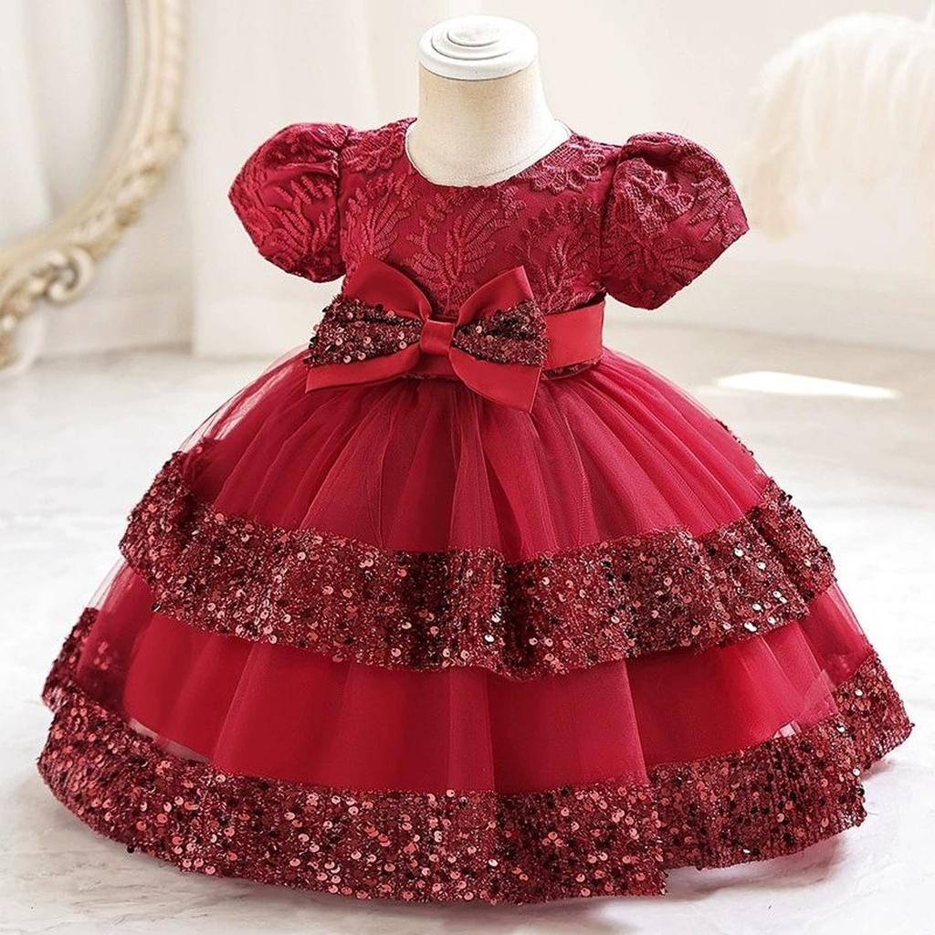 Vestito Principessa per Bambina Abito da Sposa Vestito Formale da Festa per Bambini