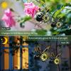 Solar-Powered Bee Lights Design Metal Waterproof Hanging Decor Warm White LED for Garden Party Balcony Porch Ornaments Outdoor