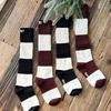 Bananasisters [2SET] Rugby Block Stripe Knee Socks 2 Colors