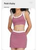 Completo da Yoga da Donna Transfrontaliero: Color Block Nude Feel, Vita Alta Costolata, Abbigliamento Sportivo Fitness Versatile