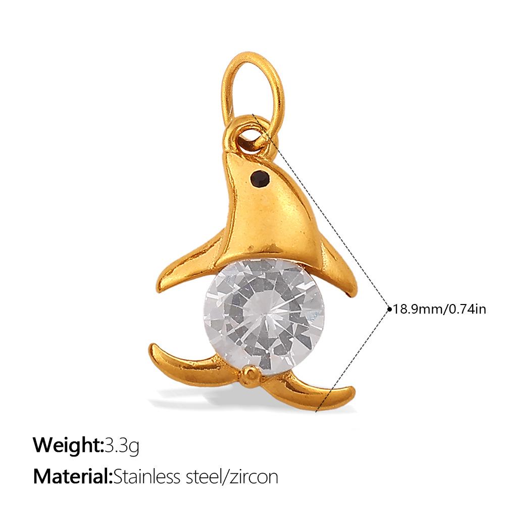 18k Gold-Plated European & American Ocean Series Sea Fish Charms for DIY Necklaces & Bracelets