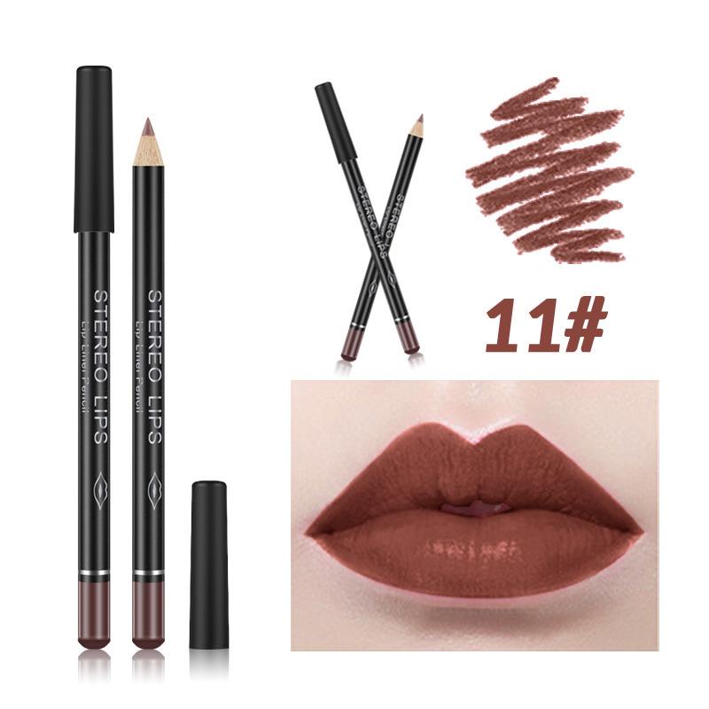 VIBELY Matte Lip Liner Pencil Waterproof Long-Lasting Smudge-Proof Precise Lip Definer Multiple Shades Single