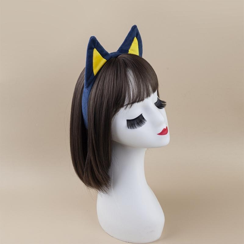 Foxes Costume Accessories Set Plush Tail False Nose Cats Ears Headband Animals Cosplay Costume Accessories for Halloween