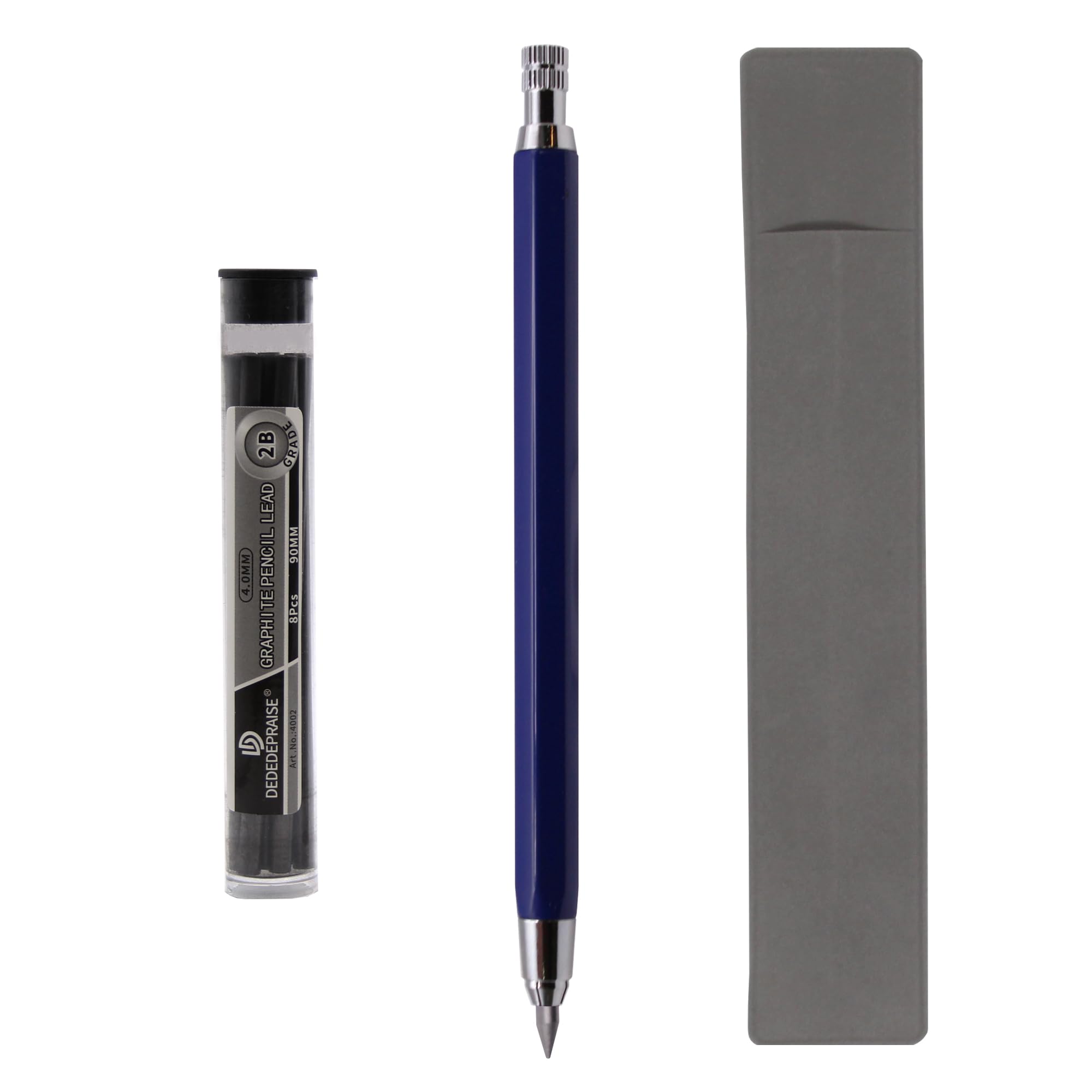 

Thick Lead 8 2B Metal Mechanical 4mm Mark 8 Includes Case Cali&Brita [Extra 4.0mm + Leads] Pencil, Lead, Sheet, Drawing, Architecture, Refills,