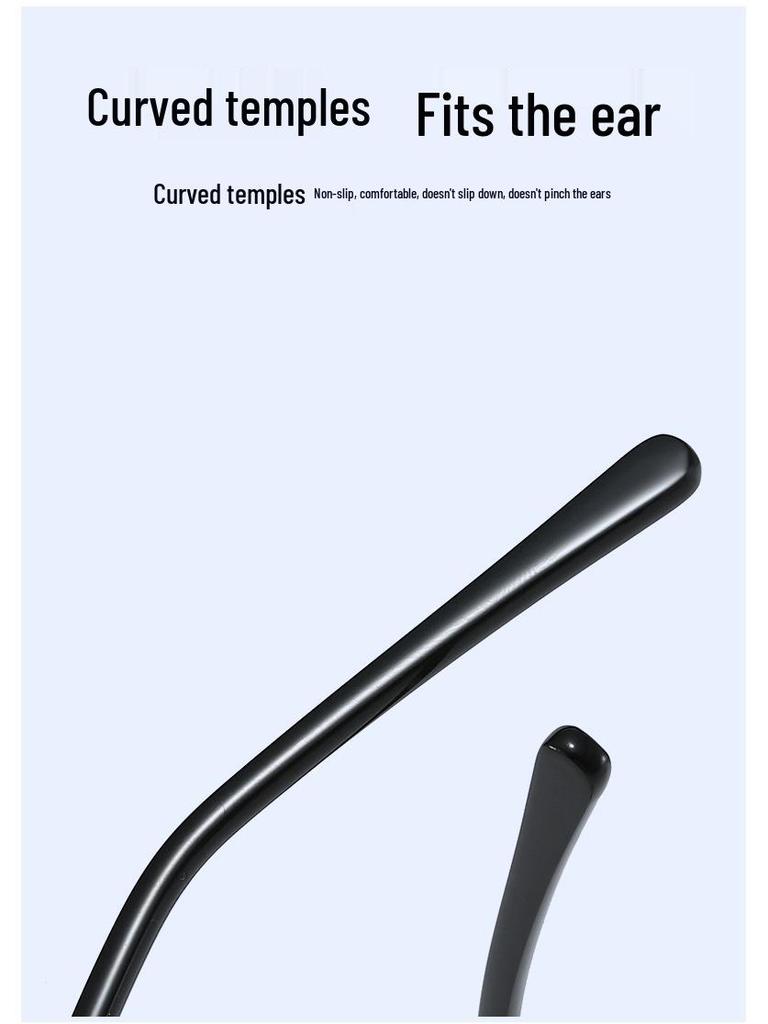 Square Frame Glasses for Women: TR90 Metal, Anti-Blue Light, Prescription/Non-Prescription Lenses, Slimming Design for Large Faces, No Makeup Style