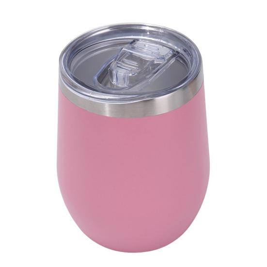 Stainless Steel Wine Cup with Leak-Proof Lid Hot Cold Drinks Portable Travel Cup Anti-Slip Design Insulated Thermal Mug