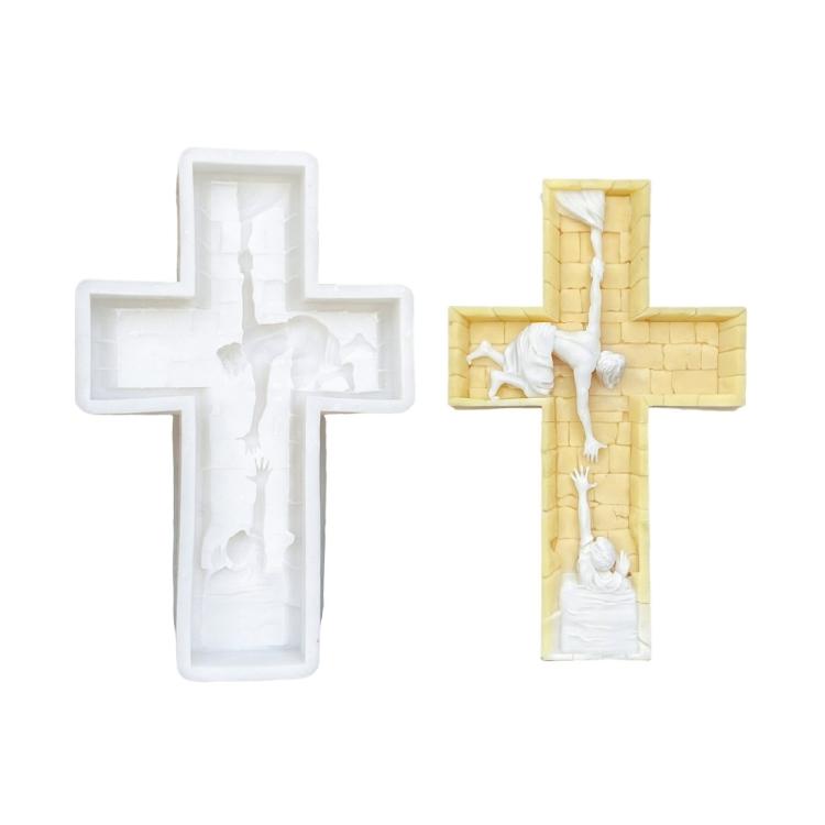 

Crossed Shape Silicone Mold Food Safe Silicone Easy Demold For Resin Casting Handmade Candle Soap Holiday Decoration 1